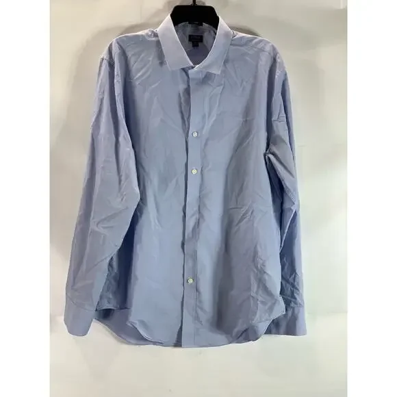 J. Crew | Shirts | Jcrew Factory Mens Classic Blue Slim Performance  Buttonup Dress Shirt Sz Xl | Poshmark